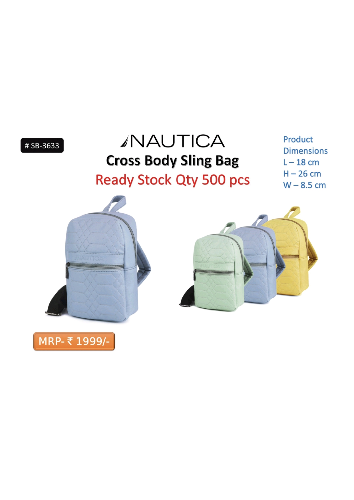 Nautica cross body sling bag
